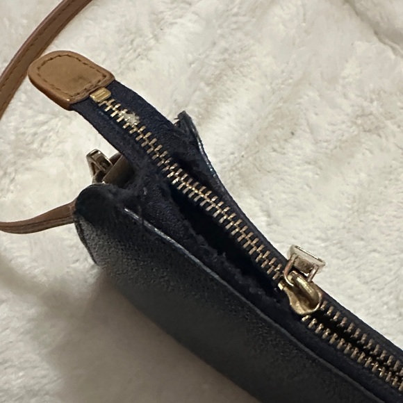 Tory Burch Dark Blue and Tan Crossbody Bag - Picture 3 of 4